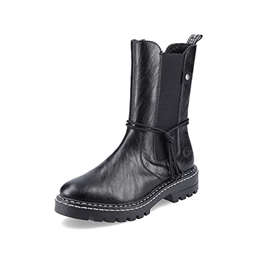 Rieker Damen Winterstiefel Z5580, Frauen Stiefel,Winterboots,halbschaftstiefel,gefüttert,Boots,Winterstiefel,Winterschuhe,schwarz (00),36 EU / 3.5 UK von Rieker