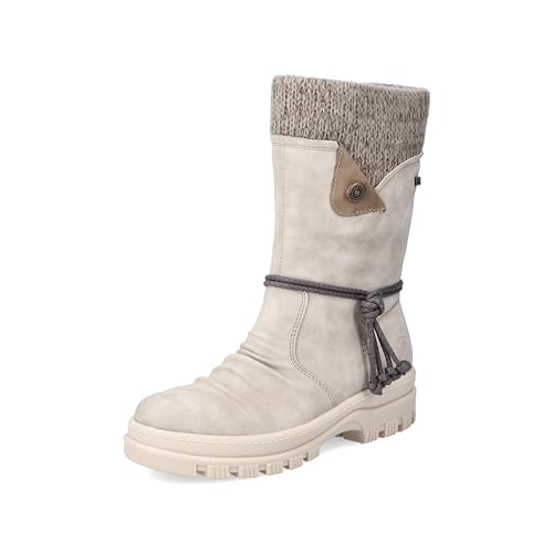 Rieker Damen X8283 Mode-Stiefel, beige, 41 EU von Rieker