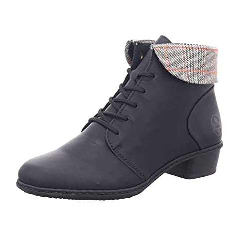 Rieker Damen Y0711 Mode-Stiefel, schwarz/grau-rost 00, 38 EU von Rieker