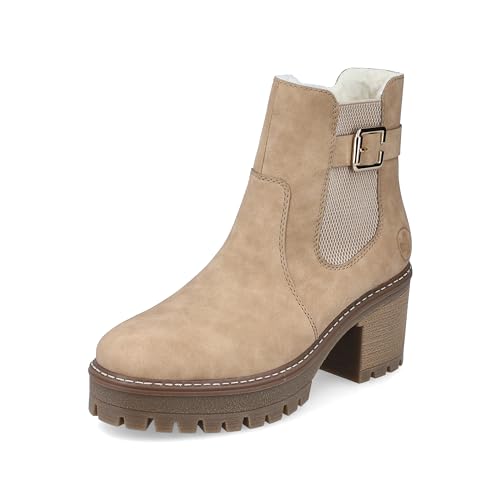 Rieker Damen Y8554 Chelsea-Stiefel, Beige, 38 EU von Rieker