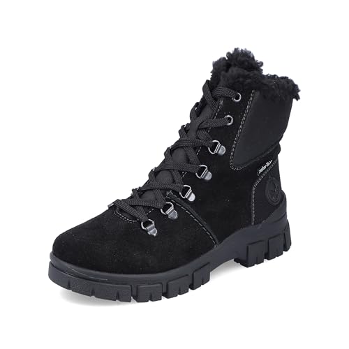 Rieker Damen Z1010 Schnürstiefel, Schwarz, 43 EU von Rieker