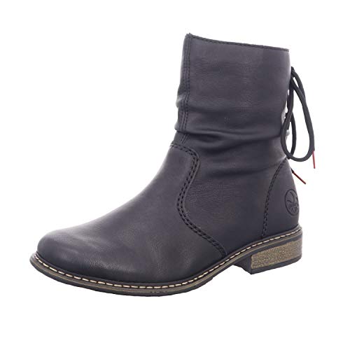Rieker Damenschuhe Stiefeletten Reißverschluss Stiefelette Schwarz Freizeit, Schuhgröße:EUR 36 von Rieker