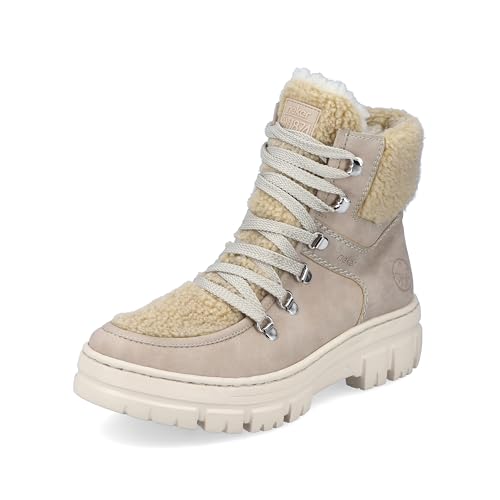 Rieker Damen Z7430 Schnürstiefel, Beige, 36 EU von Rieker