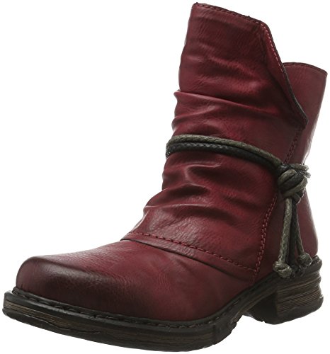 Rieker Damen Z9961 Warm gefüttert Classics Halbschaft Stiefel und Stiefeletten, Rot (Wine/fumo/35), 36 von Rieker