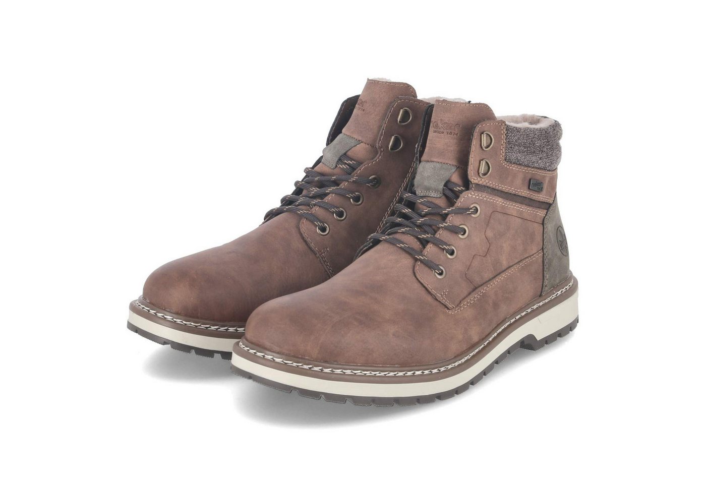 Rieker Rieker - male - F3811-24 - Kunstleder - braun Schnürstiefel von Rieker