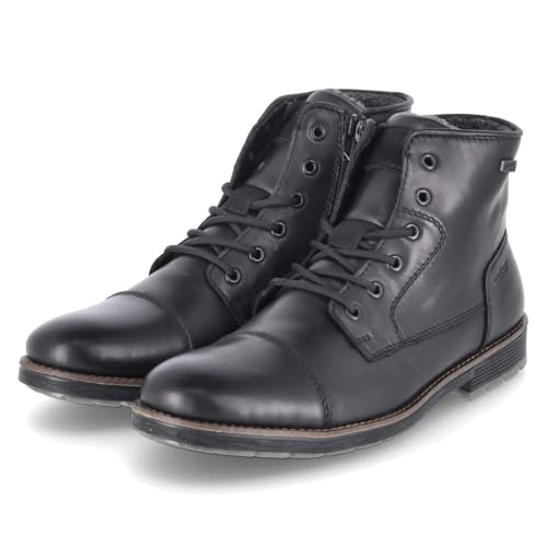 Rieker F4546-00 Schnürstiefel Glattleder Herren in schwarz - Gr. 44 von Rieker