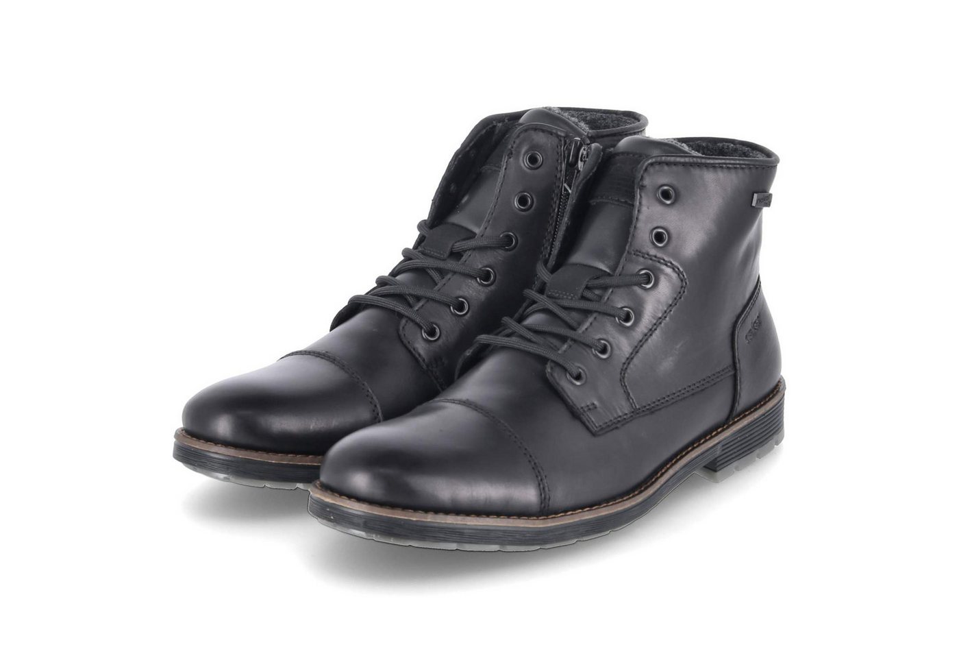 Rieker Rieker - male - F4546-00 - Glattleder - schwarz Schnürstiefel von Rieker
