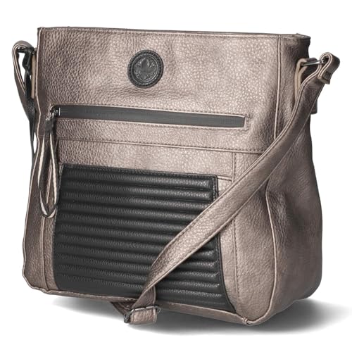 Rieker H1481-90 Handtasche Synthetik Damen in grau - Gr. S von Rieker