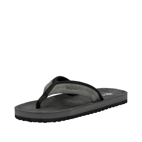 Rieker Herren 20151 Zehentrenner, Grau, 45 EU von Rieker