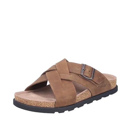 Rieker Herren 21193 Pantolette, Braun, 46 EU von Rieker