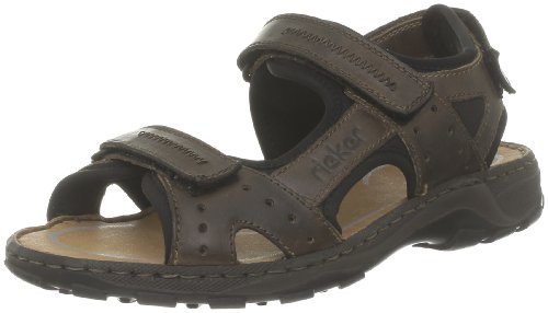 Rieker Herren 26061 Men Sandalen, Braun (Nougat/schwarz/Nougat / 25), 42 von Rieker