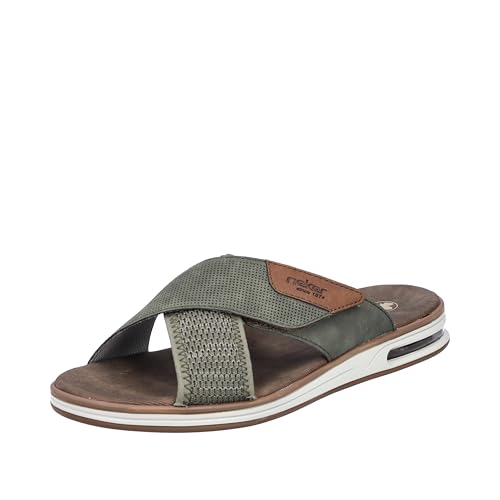 Rieker Herren 29083 Pantolette, Grün, 43 EU von Rieker