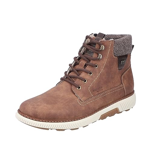 Rieker Herren B3342 Schnürstiefel, Braun, 41 EU Weit von Rieker