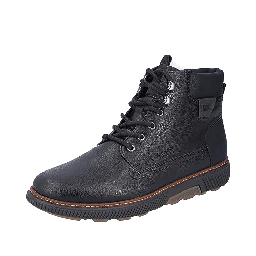 Rieker Herren B3342 Schnürstiefel, Schwarz, 41 EU Weit von Rieker