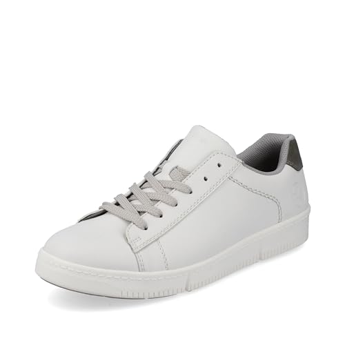 Rieker Herren B7122 Sneaker, weiß, 43 EU Schmal von Rieker