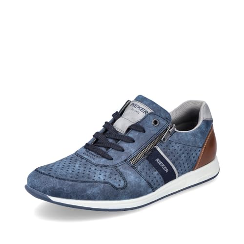 Rieker Herren Low-Top Sneaker 11926, Männer Halbschuhe,Freizeitschuhe,Turnschuhe,Laufschuhe,schnürschuhe,schnürer,blau (14),41 EU / 7.5 UK von Rieker