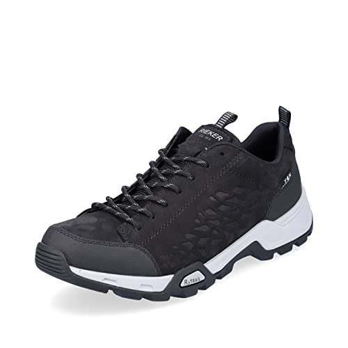 Rieker Herren Bequemschuhe 16601, Männer Schnürhalbschuhe,lose Einlage,wasserdicht,riekerTEX,Schnuerung,lace-up,Low-tie,schwarz (00),44 EU / 9.5 UK von Rieker