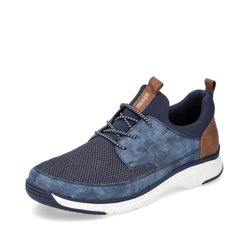 Rieker Herren Low-Top Sneaker 19550, Männer Halbschuhe,lose Einlage,Sportschuhe,Freizeitschuhe,Turnschuhe,Laufschuhe,blau (14),45 EU / 10.5 UK von Rieker