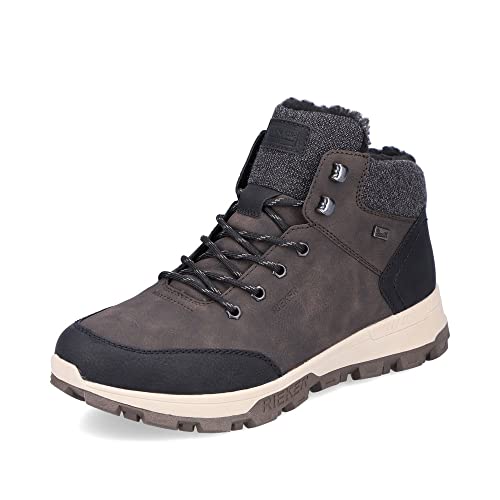 Rieker Herren Schnürstiefeletten 35534, Männer Stiefeletten,lose Einlage,chukka boots,schnürboots,winterstiefel,braun kombi (25),40 EU / 6.5 UK von Rieker