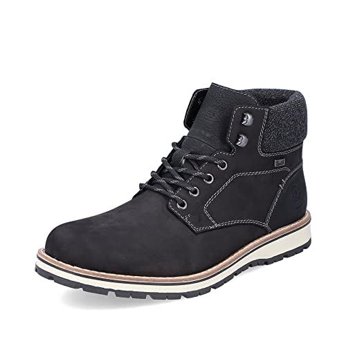 Rieker Herren Schnürstiefeletten 38438, Männer Stiefeletten,Chukka Boots,schnürboots,Boots,Stiefel,Bootee,Booties,schwarz (00),44 EU / 9.5 UK von Rieker