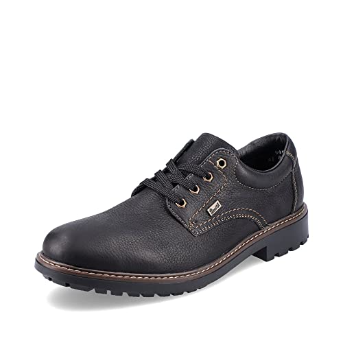 Rieker Herren Bequemschuhe B4610, Männer Schnürschuhe, wasserabweisend, riekerTEX,Halbschuhe,schnürer,bequem,Schnuerer,schwarz (00),44 EU / 9.5 UK von Rieker