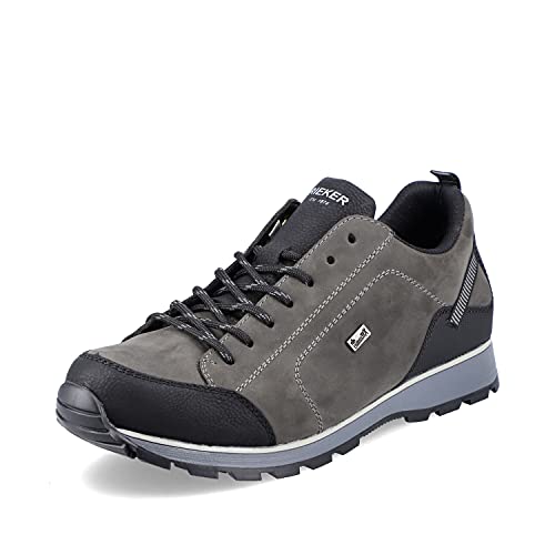 Rieker Herren Bequemschuhe B5721, Männer Schnürhalbschuhe,lose Einlage,wasserdicht,riekerTEX,bequem,Men's,Schnuerschuhe,grau Kombi (01),42 EU / 8 UK von Rieker