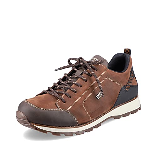 Rieker Herren Bequemschuhe B5721, Männer Schnürhalbschuhe,lose Einlage,wasserdicht,riekerTEX,lace-up,Shoes,Low-tie,Halbschuhe,braun (26),43 EU / 9 UK von Rieker