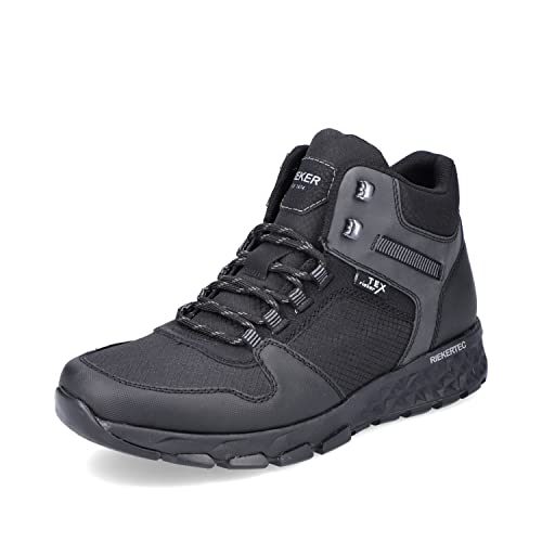 Rieker Herren Schnürstiefeletten B6733, Männer Stiefeletten,lose Einlage,wasserdicht,riekerTEX,Kurzstiefel,uebergangsschuhe,schwarz (00),43 EU / 9 UK von Rieker