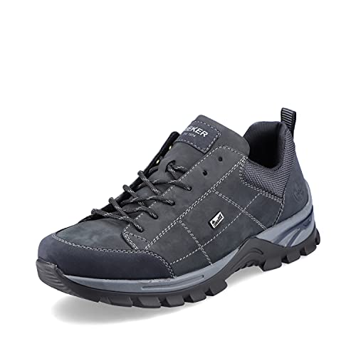 Rieker Herren Bequemschuhe B6803, Männer Schnürhalbschuhe,lose Einlage,wasserdicht,riekerTEX,Low-tie,Komfortschuhe,blau (14),45 EU / 10.5 UK von Rieker