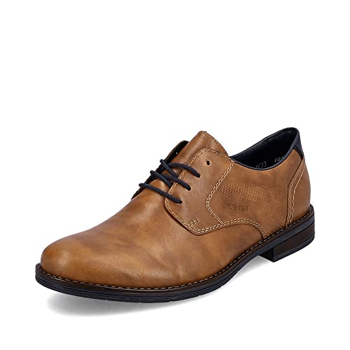 Rieker Herren Businessschuhe 10316, Männer Schnürschuhe,straßenschuhe,Strassenschuhe,Schnuerung,lace-up,Shoes,Low-tie,Derby,braun (24),44 EU / 9.5 UK von Rieker