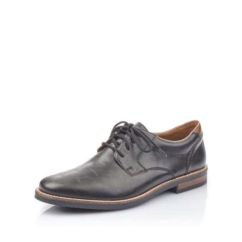 Rieker Herren Businessschuhe 13500, Männer Schnürschuhe,Strassenschuhe,Schnuerung,lace-up Shoes,Low-tie,schnürer,Office,schwarz (00),44 EU / 9.5 UK von Rieker