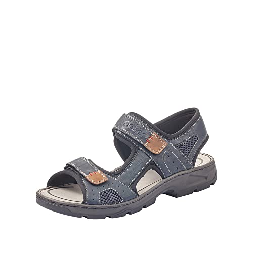 Rieker Herren Frühjahr/Sommer 26156 Geschlossene Sandalen, Blau (Lake/Schwarz/Atlantis/Mandel 15), 46 EU von Rieker