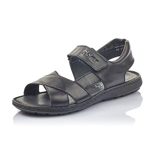 Rieker Herren Frühjahr/Sommer 28963 Geschlossene Sandalen, Schwarz (Nero 00) von Rieker