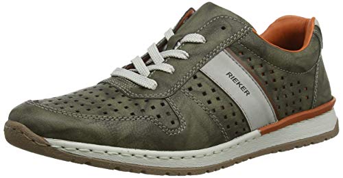 Rieker Herren Frühjahr/Sommer B5135 Sneaker, Grün (Olive/Cement/Amaretto 56) von Rieker