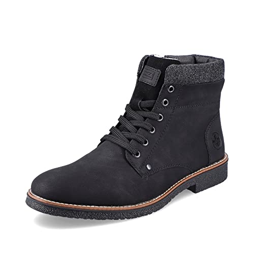 Rieker Herren Schnürstiefeletten 33640, Männer Stiefeletten,Chukka Boots,schnürboots,Boots,Stiefel,Bootee,Booties,schwarz (01),40 EU / 6.5 UK von Rieker