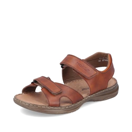 Rieker Herren Klassische Sandalen 21461, Männer Sandalen,Strandschuhe,Sandaletten,klettsandalen,bequem,Sommerschuhe,braun (24),44 EU / 9.5 UK von Rieker