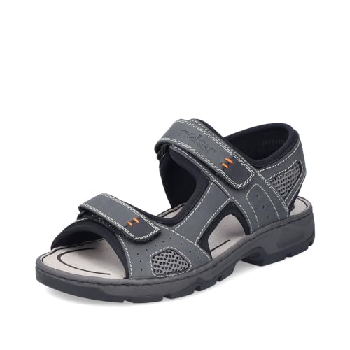 Rieker Herren geschlossene Sandalen 26156, Männer Sandalen,Sommerschuhe,Freizeitschuhe,offene Schuhe,Strandschuhe,grau (47),44 EU / 9.5 UK von Rieker