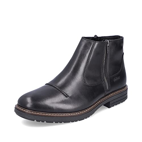 Rieker Herren Klassische Stiefeletten 33150, Männer Stiefeletten,flach,Men's,Man,Boots,Stiefel,Bootee,Booties,halbstiefel,schwarz (00),40 EU / 6.5 UK von Rieker