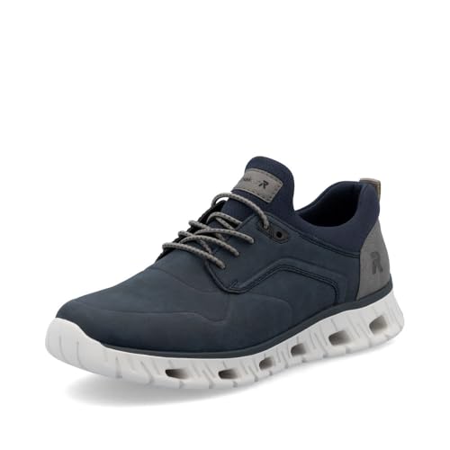 Rieker Herren Low-Top Sneaker 04350, Männer Halbschuhe, lose Einlage,straßenschuhe,Strassenschuhe,Sportschuhe,Turnschuhe,blau (14),40 EU / 6.5 UK von Rieker