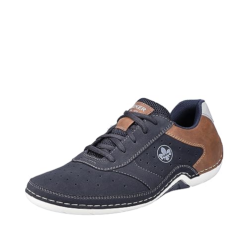 Rieker Herren Low-Top Sneaker 07506, Männer Halbschuhe,lose Einlage,schnürer,Halbschuhe,straßenschuhe,Freizeitschuhe,Man,(blau Kombi - 14), 42 EU / 8 UK / US 9 von Rieker