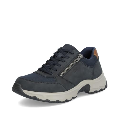 Rieker Herren Low-Top Sneaker 11400, Männer Halbschuhe,Freizeitschuhe,Turnschuhe,Laufschuhe,schnürschuhe,schnürer,blau (14),43 EU / 9 UK von Rieker