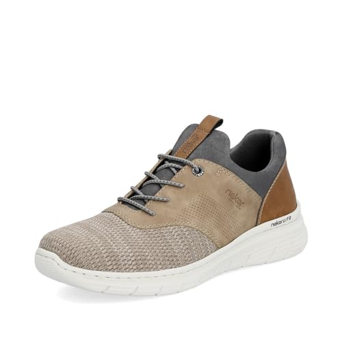 Rieker Herren Low-Top Sneaker 13150, Männer Halbschuhe,Strassenschuhe,Sportschuhe,Freizeitschuhe,Turnschuhe,Laufschuhe,beige (64),43 EU / 9 UK von Rieker