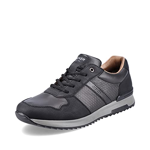 Rieker Herren Low-Top Sneaker 16132, Männer Halbschuhe,lose Einlage,Turnschuhe,Laufschuhe,schnürschuhe,schnürer,schwarz (00),42 EU / 8 UK von Rieker