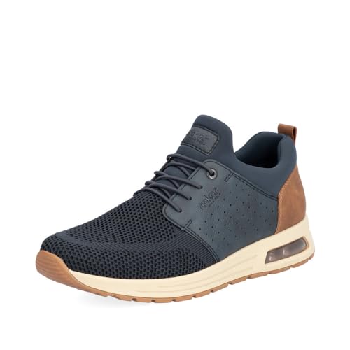 Rieker Herren Low-Top Sneaker B1050, Männer Halbschuhe, lose Einlage,schnürschuhe,schnürer,straßenschuhe,Strassenschuhe,blau (14),40 EU / 6.5 UK von Rieker