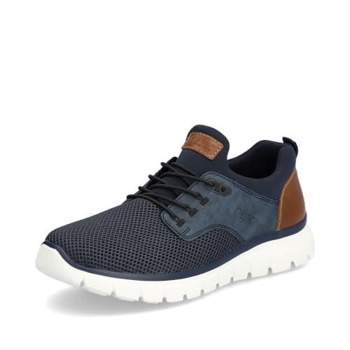 Rieker Herren Low-Top Sneaker B6652, Männer Halbschuhe,Laufschuhe,schnürschuhe,schnürer,straßenschuhe,Strassenschuhe,blau (14),43 EU / 9 UK von Rieker