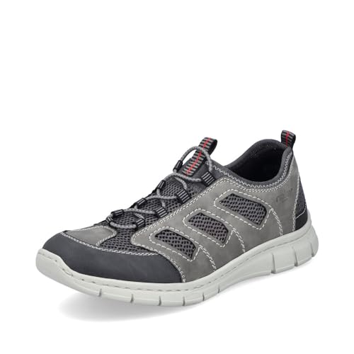 Rieker Herren Low-Top Sneaker B7762, Männer Halbschuhe,Freizeitschuhe,Turnschuhe,Laufschuhe,schnürschuhe,schnürer,Weiss (45),41 EU / 7.5 UK von Rieker