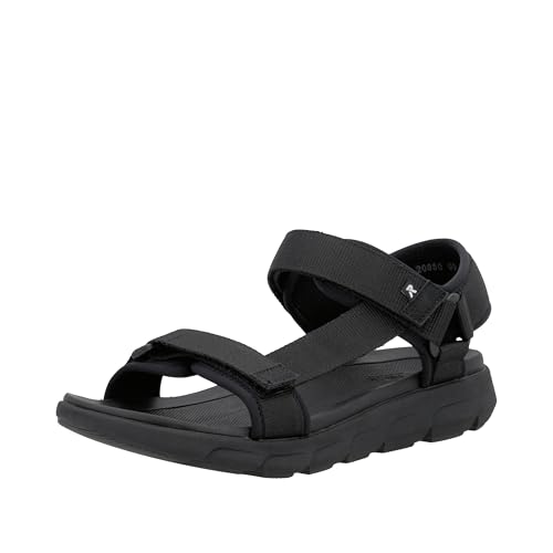 Rieker Herren Orlando 20850 Trekkingsandalen, Schwarz, 46 EU von Rieker