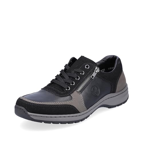 Rieker Herren Schnürhalbschuhe, Black Graphite Black 03322 00, 44 EU von Rieker