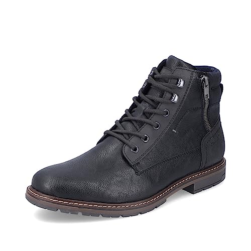 Rieker Herren Schnürstiefeletten 13742, Männer Stiefeletten,schnürboots,übergangsschuhe,boots,stiefel,bootee,booties,schwarz (00),44 EU / 9.5 UK von Rieker