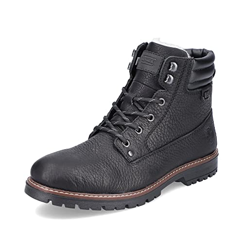 Rieker Herren Schnürstiefeletten F3600, Männer Stiefeletten,Chukka Boots,schnürboots,Boots,Stiefel,Bootee,Booties,schwarz (00),42 EU / 8 UK von Rieker